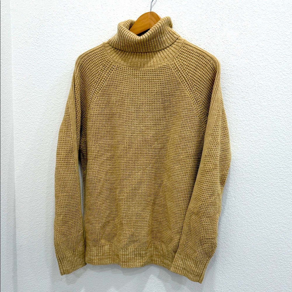 NWT Paisley & Gray Men's knit Camel Turtleneck Sweater slim fit XL
